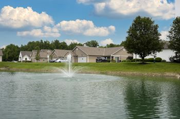 Beautiful fountain pond
